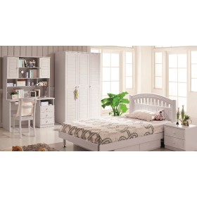 Swan Kids Bedroom Set of Bed and Study Table for Kids